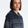 Long Sailor Stripe Jacket with Soft-Touch Modal