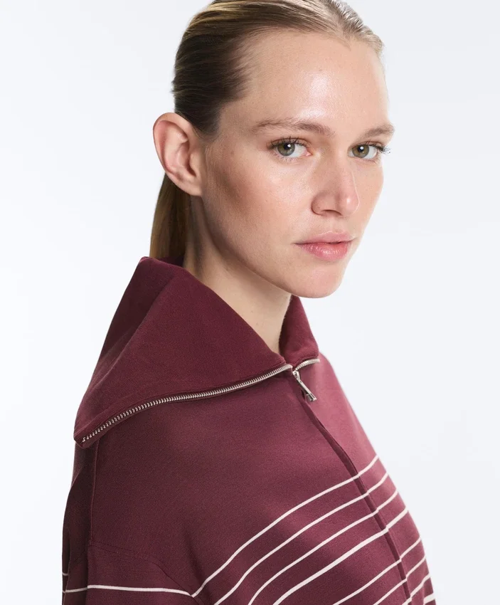 Long Sailor Stripe Jacket with Soft-Touch Modal Long Sailor Stripe Jacket with Soft-Touch Modal