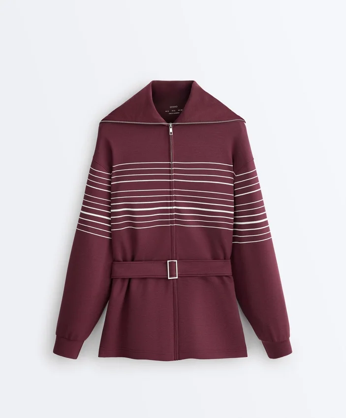 Long Sailor Stripe Jacket with Soft-Touch Modal Long Sailor Stripe Jacket with Soft-Touch Modal