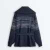 Long Sailor Stripe Jacket with Soft-Touch Modal