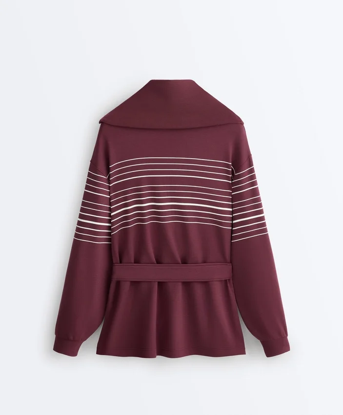 Long Sailor Stripe Jacket with Soft-Touch Modal Long Sailor Stripe Jacket with Soft-Touch Modal
