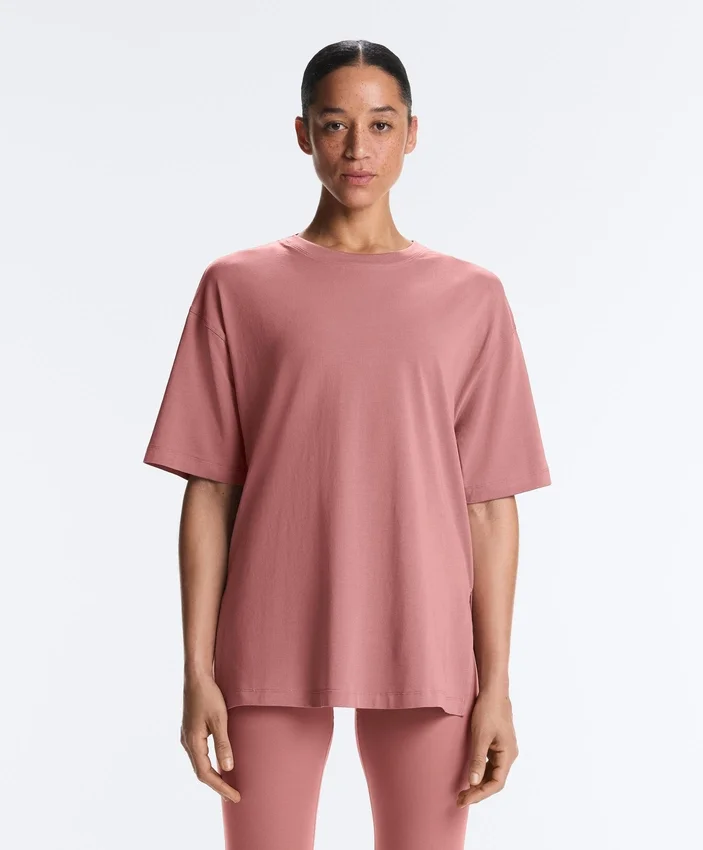Long Short-Sleeved Cotton Blend T-Shirt Long Short-Sleeved Cotton Blend T-Shirt