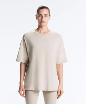 Long Short-Sleeved Cotton Blend T-Shirt