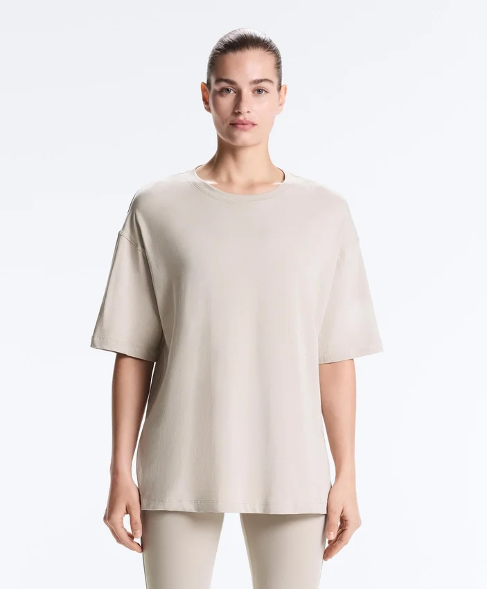 Long Short-Sleeved Cotton Blend T-Shirt Long Short-Sleeved Cotton Blend T-Shirt