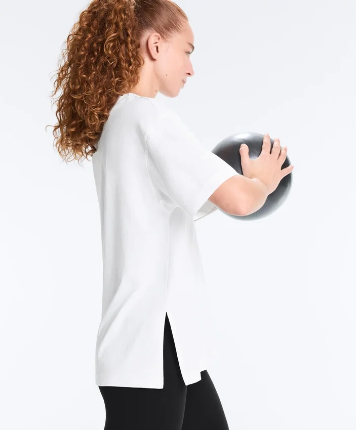 Long Short-Sleeved Cotton Blend T-Shirt Long Short-Sleeved Cotton Blend T-Shirt