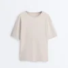 Long Short-Sleeved Cotton Blend T-Shirt Long Short-Sleeved Cotton Blend T-Shirt