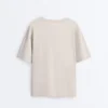 Long Short-Sleeved Cotton Blend T-Shirt Long Short-Sleeved Cotton Blend T-Shirt