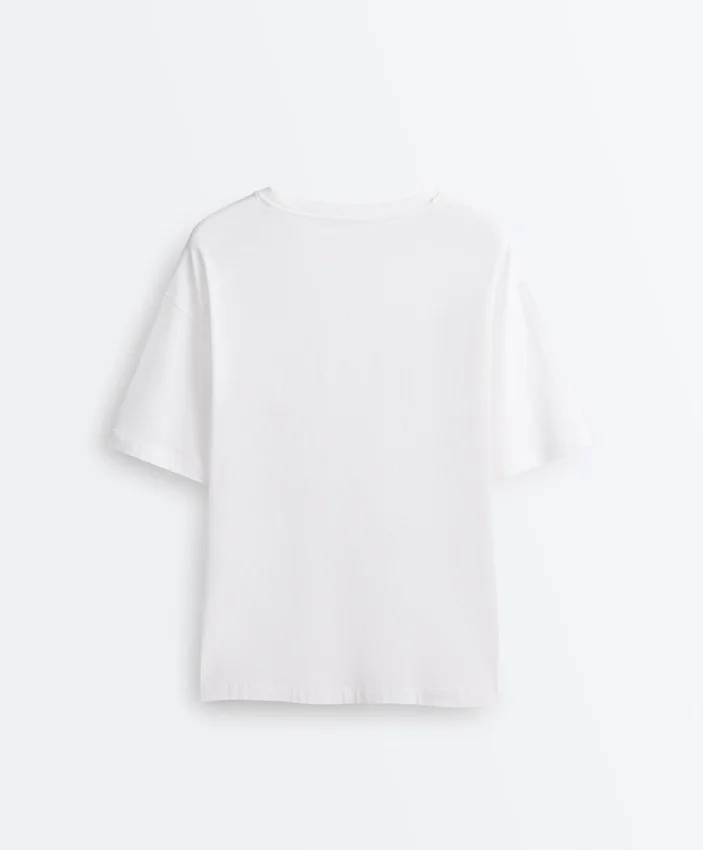 Long Short-Sleeved Cotton Blend T-Shirt Long Short-Sleeved Cotton Blend T-Shirt
