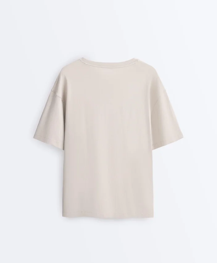 Long Short-Sleeved Cotton Blend T-Shirt Long Short-Sleeved Cotton Blend T-Shirt