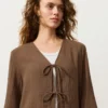 Long-Sleeved Shirt with Ties 100% Cotton Long-Sleeved Shirt with Ties 100% Cotton
