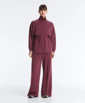 Long Soft-Touch Jacket with Modal and Pockets