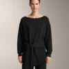 Long Soft-Touch Modal Sweatshirt with Knot Detail