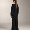 Long Soft-Touch Modal Sweatshirt with Knot Detail