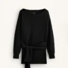 Long Soft-Touch Modal Sweatshirt with Knot Detail
