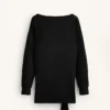 Long Soft-Touch Modal Sweatshirt with Knot Detail