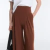 Long Trousers with Soft Touch Modal and Pleat Detail Long Trousers with Soft Touch Modal and Pleat Detail