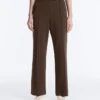 Low-Rise Slim Pique Trousers with Cotton Low-Rise Slim Pique Trousers with Cotton