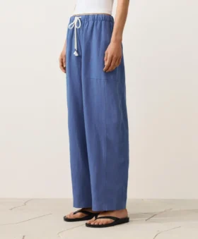 Lyocell Blend and 24% Linen Straight Trousers