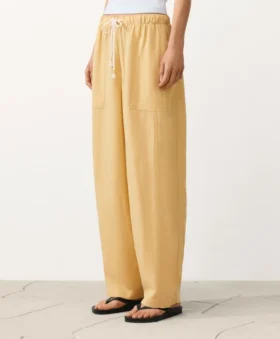 Lyocell Blend and 24% Linen Straight Trousers