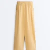 Lyocell Blend and 24% Linen Straight Trousers