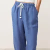 Lyocell Blend and 24% Linen Straight Trousers