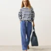 Lyocell Blend and 24% Linen Straight Trousers