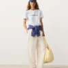 Lyocell Blend and 24% Linen Straight Trousers Lyocell Blend and 24% Linen Straight Trousers