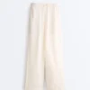 Lyocell Blend and 24% Linen Straight Trousers Lyocell Blend and 24% Linen Straight Trousers