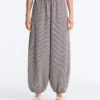 Lyocell Blend Gingham Maxi Bloomer Trousers