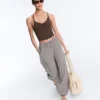 Lyocell Blend Gingham Maxi Bloomer Trousers