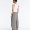 Lyocell Blend Gingham Maxi Bloomer Trousers