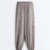 Lyocell Blend Gingham Maxi Bloomer Trousers