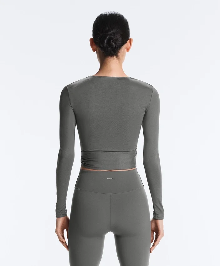 Lyocell Blend Wrap T-Shirt Lyocell Blend Wrap T-Shirt