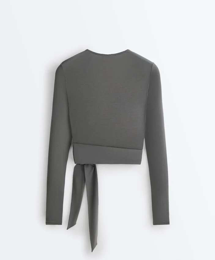 Lyocell Blend Wrap T-Shirt Lyocell Blend Wrap T-Shirt