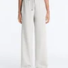 Marl Cotton Straight-Leg Trousers Marl Cotton Straight-Leg Trousers