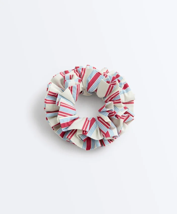 Maxi Striped 100% Cotton Scrunchie Maxi Striped 100% Cotton Scrunchie