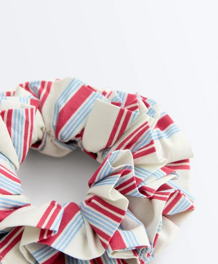 Maxi Striped 100% Cotton Scrunchie Maxi Striped 100% Cotton Scrunchie