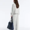 Melange Piqué Straight-Leg Trousers Melange Piqué Straight-Leg Trousers