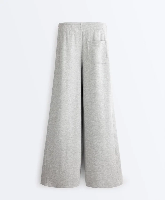 Melange Piqué Straight-Leg Trousers Melange Piqué Straight-Leg Trousers