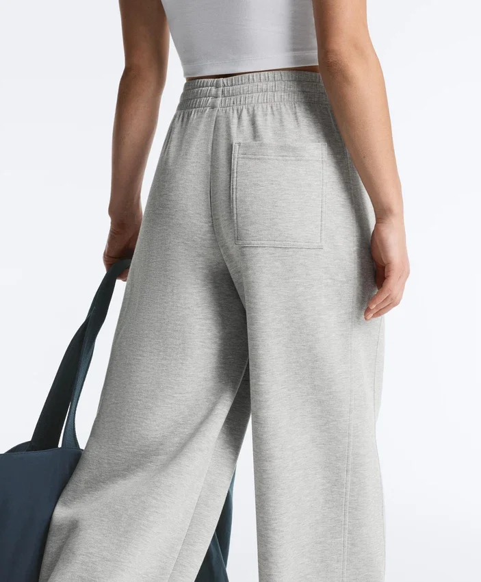 Melange Piqué Straight-Leg Trousers Melange Piqué Straight-Leg Trousers