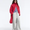 Melange Piqué Straight-Leg Trousers Melange Piqué Straight-Leg Trousers