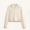 Mini Cable Knit Polo Neck Jumper