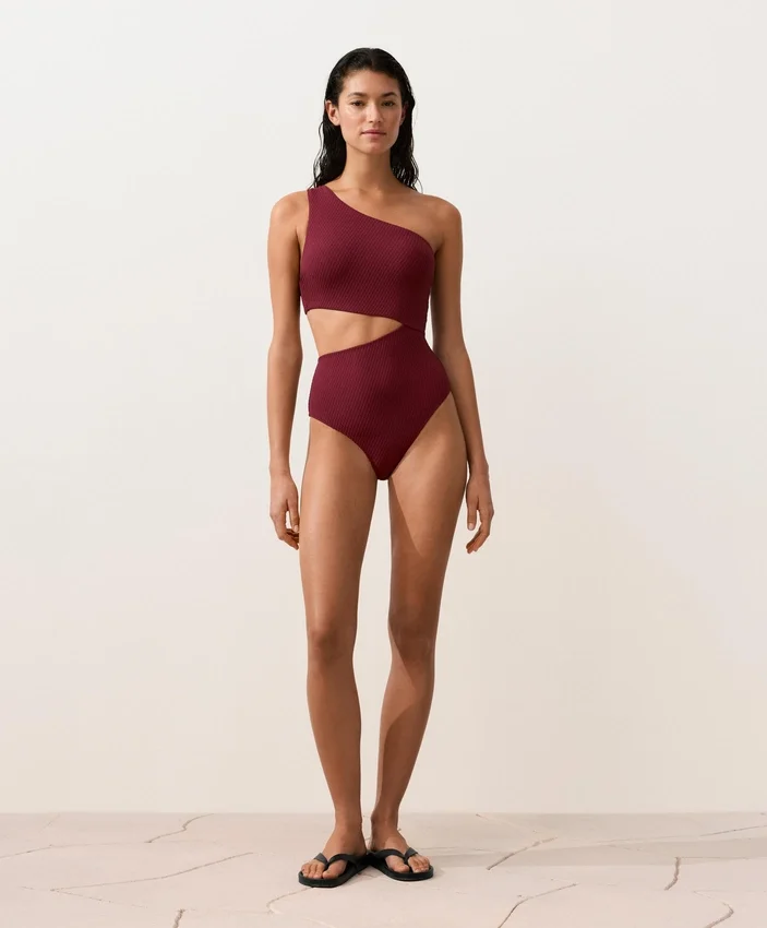 Mini Check Jacquard Asymmetric Trikini Mini Check Jacquard Asymmetric Trikini