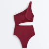 Mini Check Jacquard Asymmetric Trikini