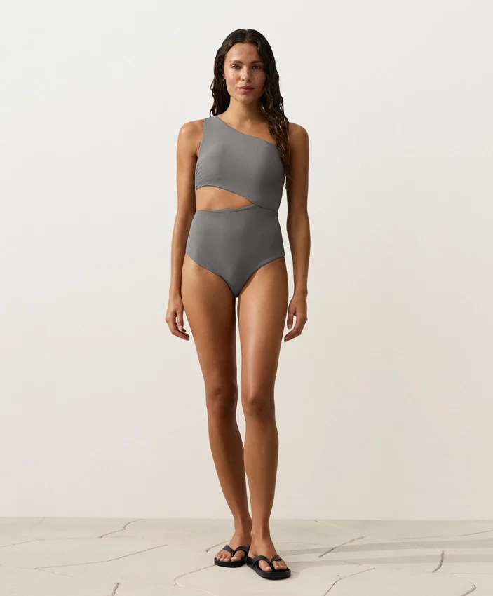 Mini Gingham Asymmetric Trikini Mini Gingham Asymmetric Trikini