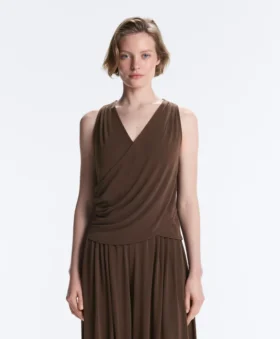 Modal Blend Crossover Sleeveless T-Shirt