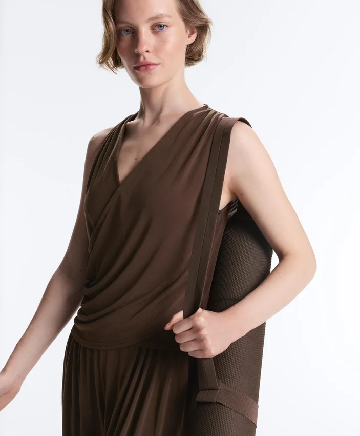 Modal Blend Crossover Sleeveless T-Shirt Modal Blend Crossover Sleeveless T-Shirt