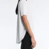 Modal Blend Short-Sleeved T-Shirt with Rounded Back Hem Modal Blend Short-Sleeved T-Shirt with Rounded Back Hem