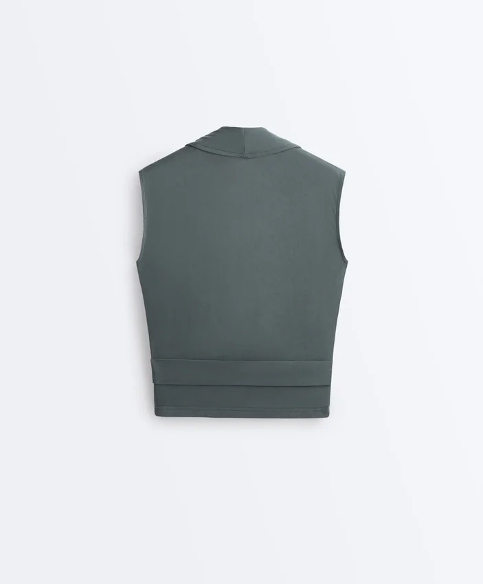 Modal Blend Sleeveless Crossover T-Shirt Modal Blend Sleeveless Crossover T-Shirt