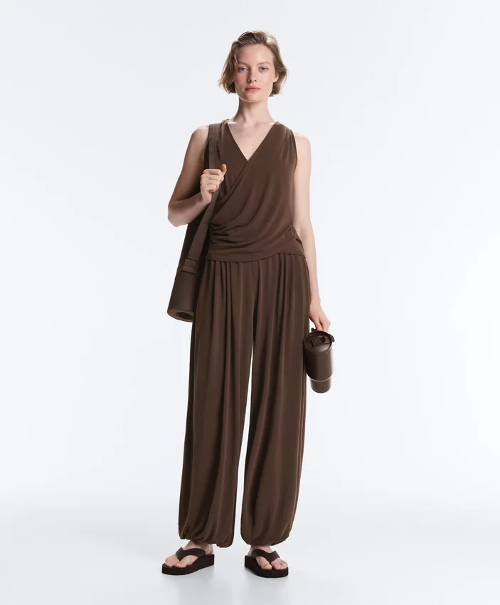 Modal Blend Crossover Sleeveless T-Shirt Modal Blend Crossover Sleeveless T-Shirt